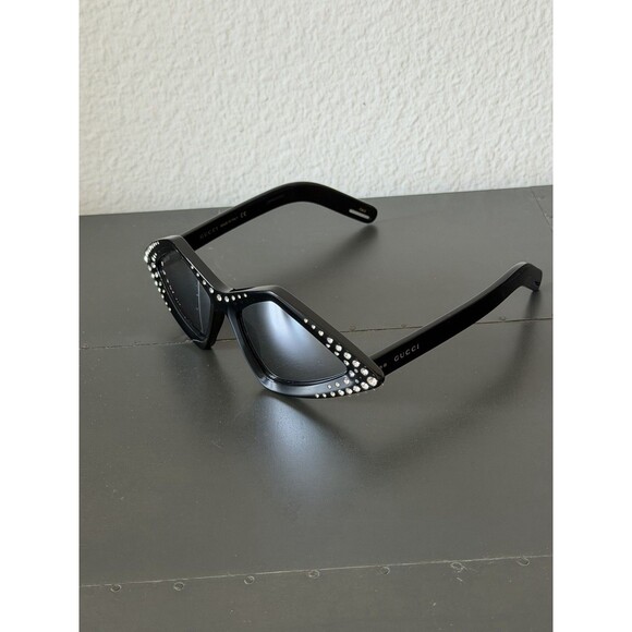 GUCCI GG0496S Hollywood Black Crystal Diamond Fashion Retro Sunglasses 004 main image 12